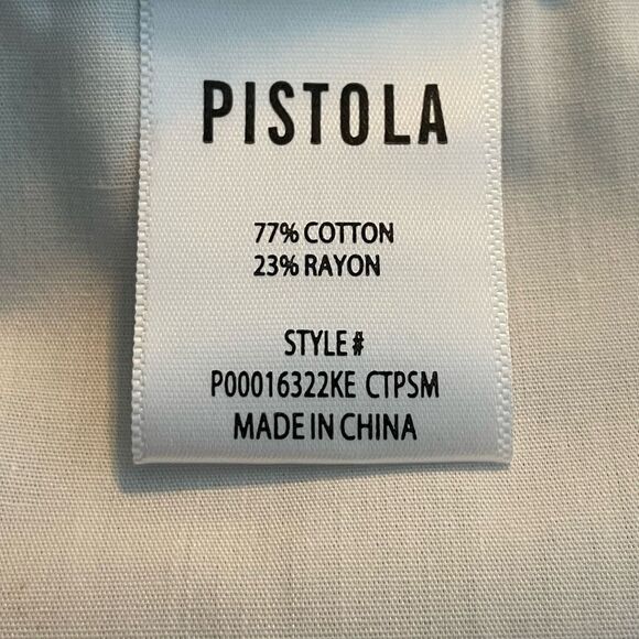 Pistola Cassie Super High Rise Straight Leg Jeans Coated Prism Silver Denim 30 - Picture 11 of 11